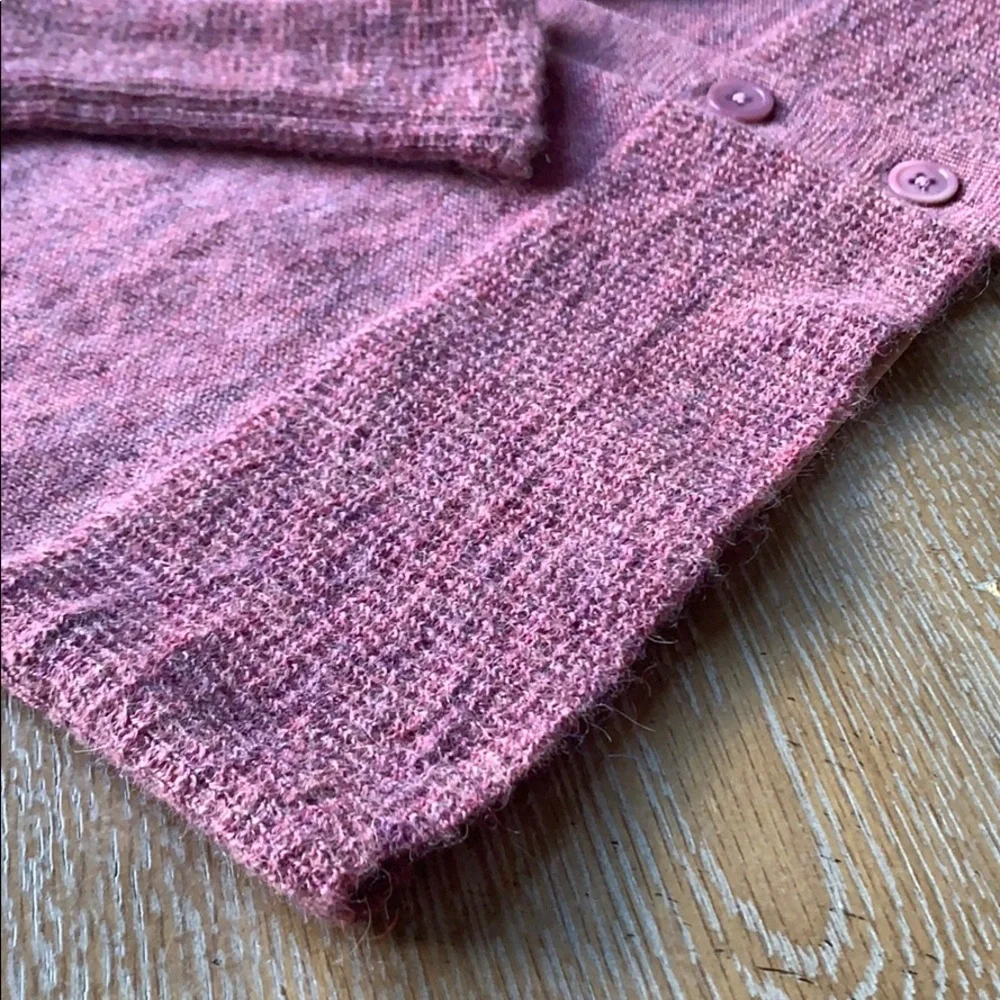 J. CREW Purple Alpaca Wool Open Cardigan M